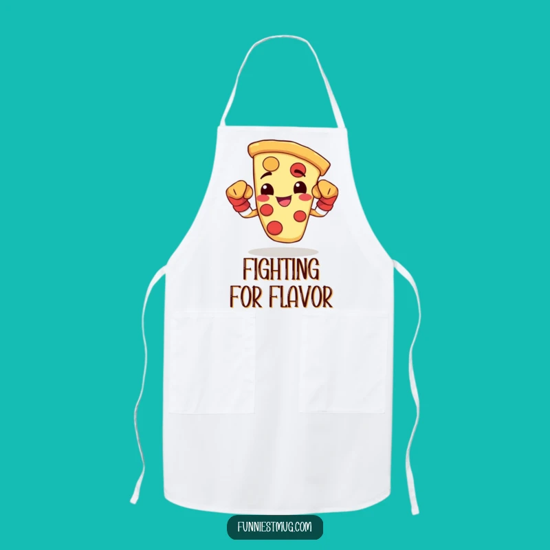 Funny Pizza Boxer Apron - Happy Kitchen Fighter, Perfect Gift