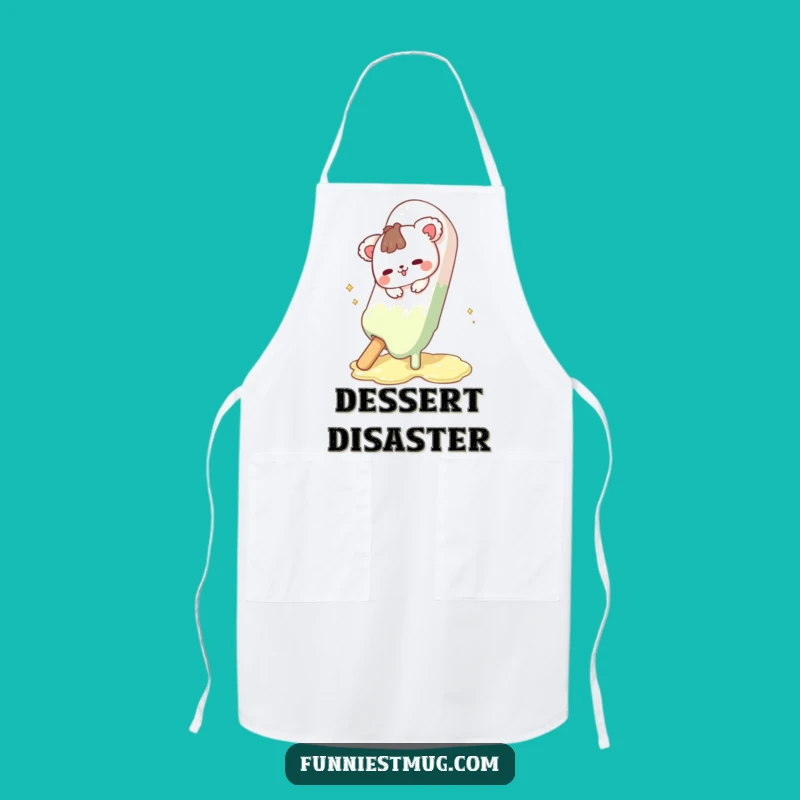 Funny Animal Chef Chocolate Slip Apron: Hilarious Kitchen Mishap Protection