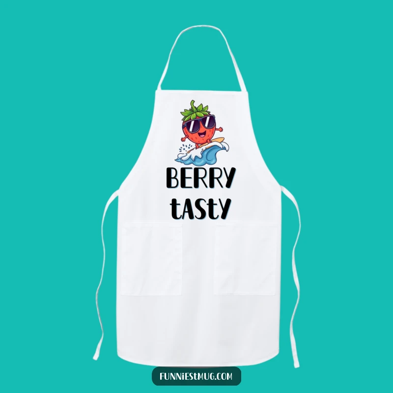 Funny Surfing Strawberry Sunglasses Apron: Hilarious Kitchen Wear Gift