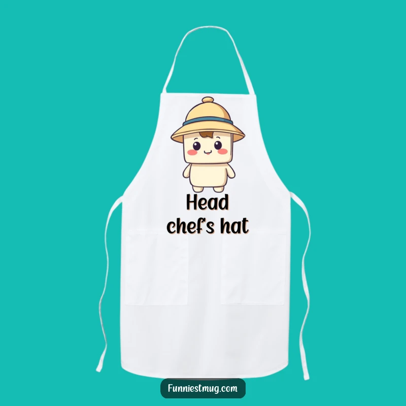 Funny Blocky Hat Apron: Hilarious Kitchen Wear for a Mysterious Meal Prep!