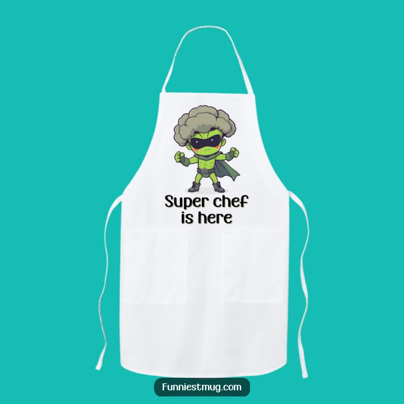 Funny Broccoli Superhero Apron: Cook Like a Hero, Laugh Like a Veggie