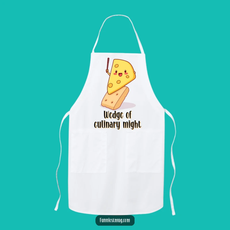 Funny Cheese Pole Vault Apron - Hilarious Kitchen Wear for Dairy Fans