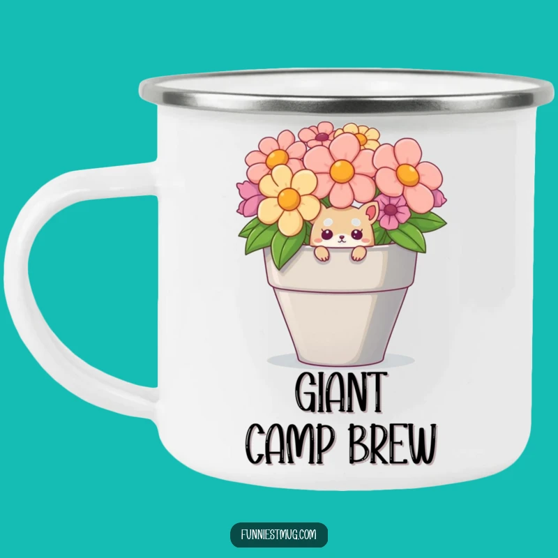 Durable Funny Creature Teacup Camping Mug: Adventure with a Giggle