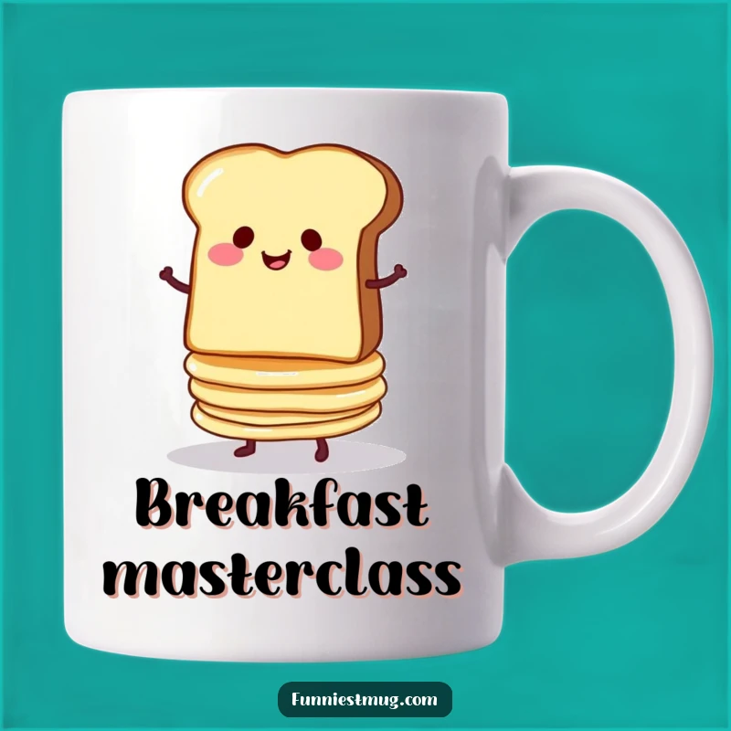 Funny Toast & Pancakes Mug: A Hilarious Balance of Breakfast Chaos