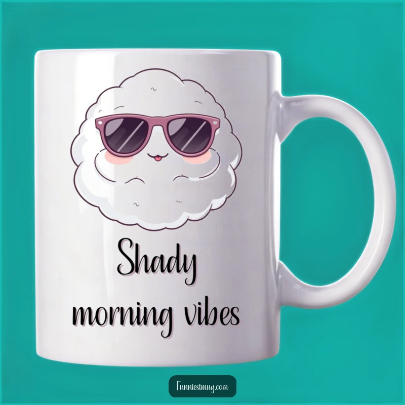 Funny Cloud Sunglasses Mug: Comical Character Gift for Sunny Day Lovers