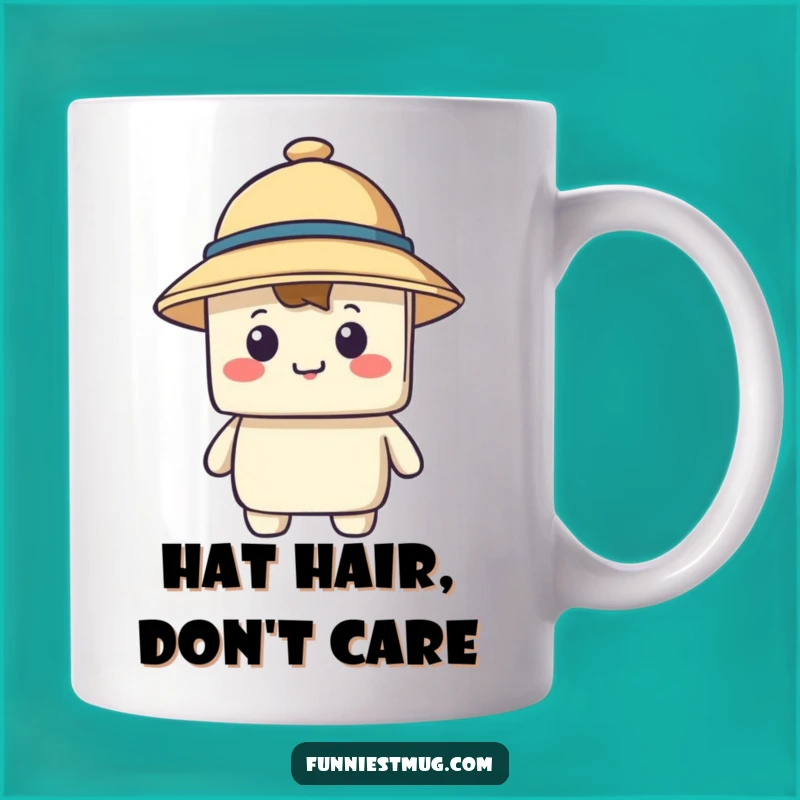 Funny Blocky Hat Mug: Hilarious Gift for Those Who Love Mystery!