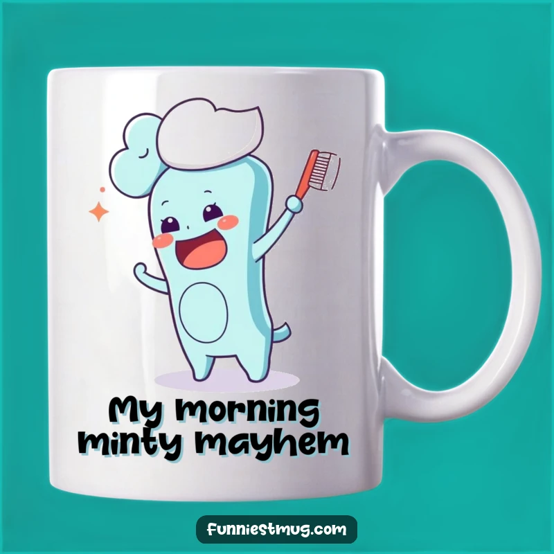 Funny Kawaii Toothbrush Brushing Cloud Mug: A Hilarious Gift for Dental Enthusiasts