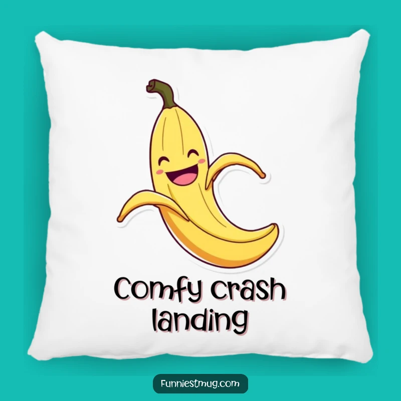 Funny Banana Peel Slip Pillow: Comedic Flair Cushion, Soft Gift