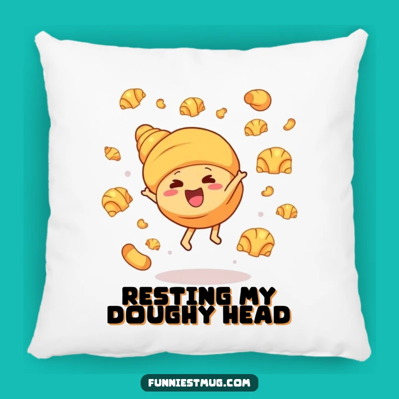 Funny Croissant Cartwheel Pillow - Comfy and Hilarious Accent for Sofas