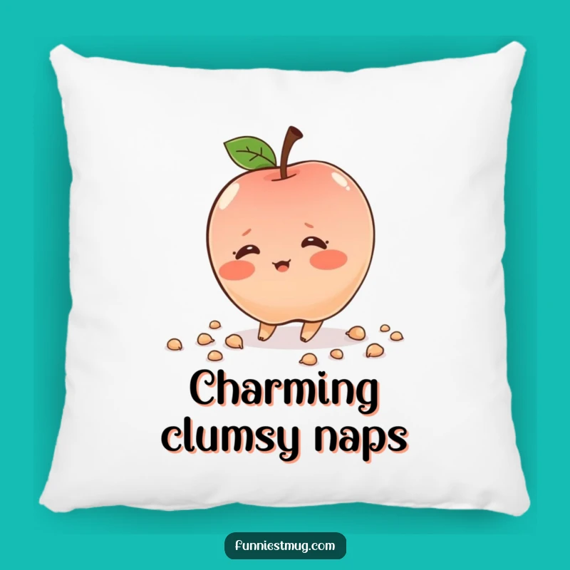 Funny Tripping Apple Pillow: Cuddle Up with Cute Clumsiness