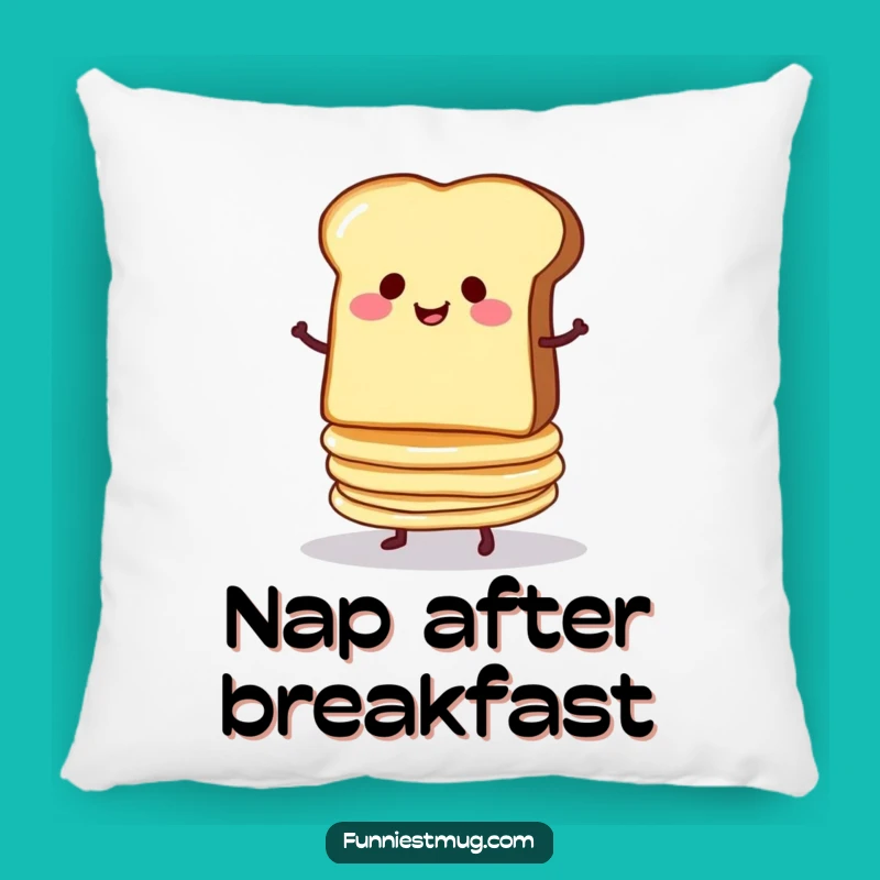 Funny Toast & Pancakes Pillow: Add Cozy Breakfast Humor to Your Space
