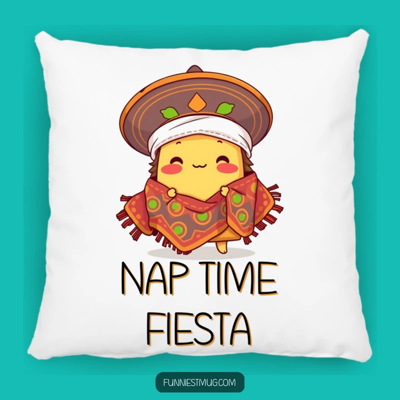 Funny Taco Sombrero Blanket Pillow: Cozy Comfort with Fiesta Flair