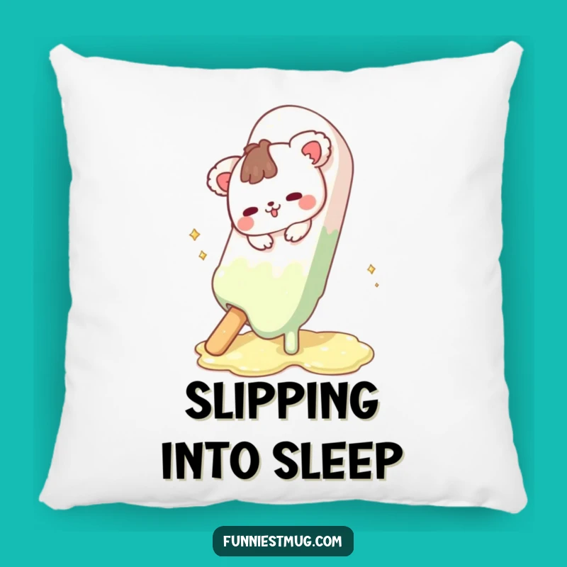 Funny Animal Chocolate Slip Pillow: Cozy Comfort with a Hilarious Mishap