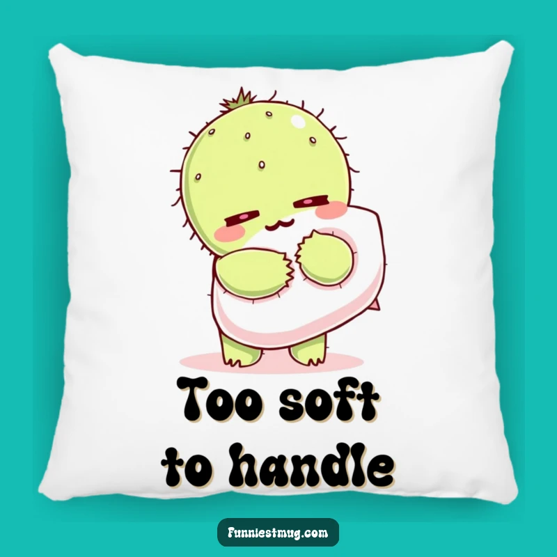 Funny Kawaii Cactus Pillow - Wincing Hug Comfort