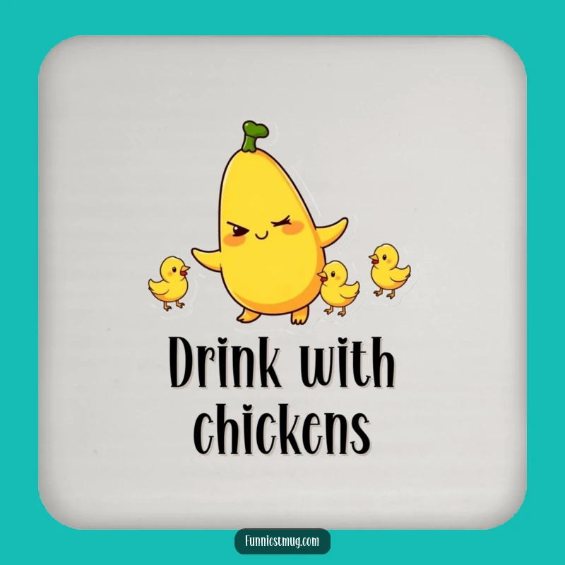 Funny Banana Juggling Coasters: Protect Surfaces with Playful Humor