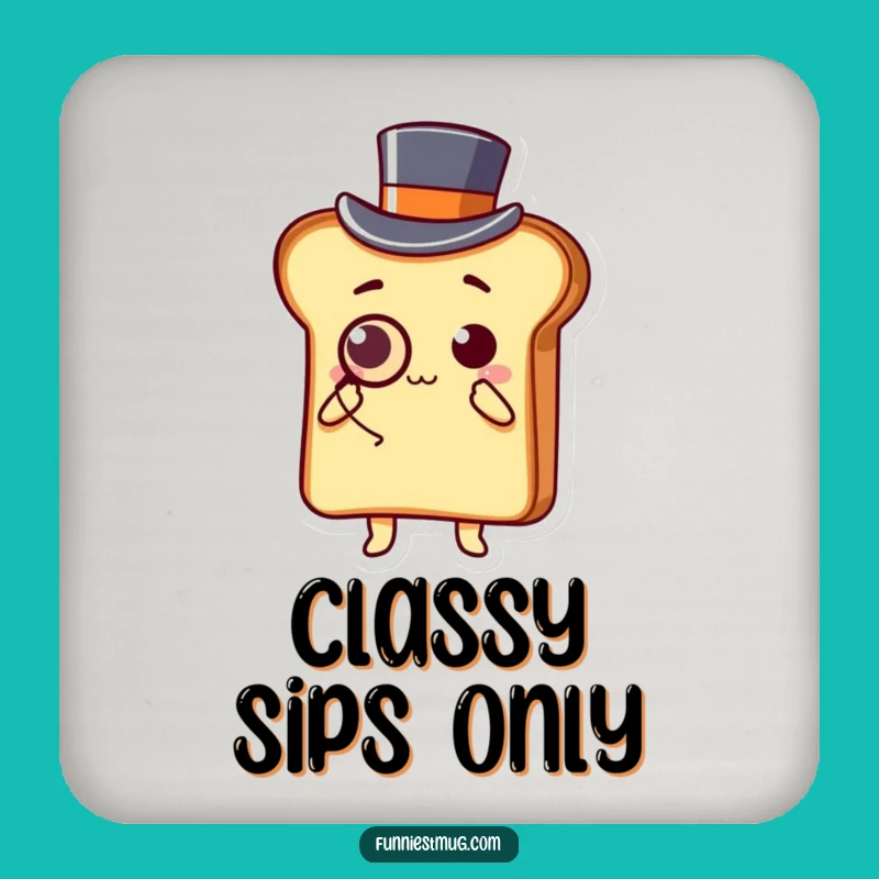 Funny Kawaii Toast Coaster - Protect Surfaces with Class