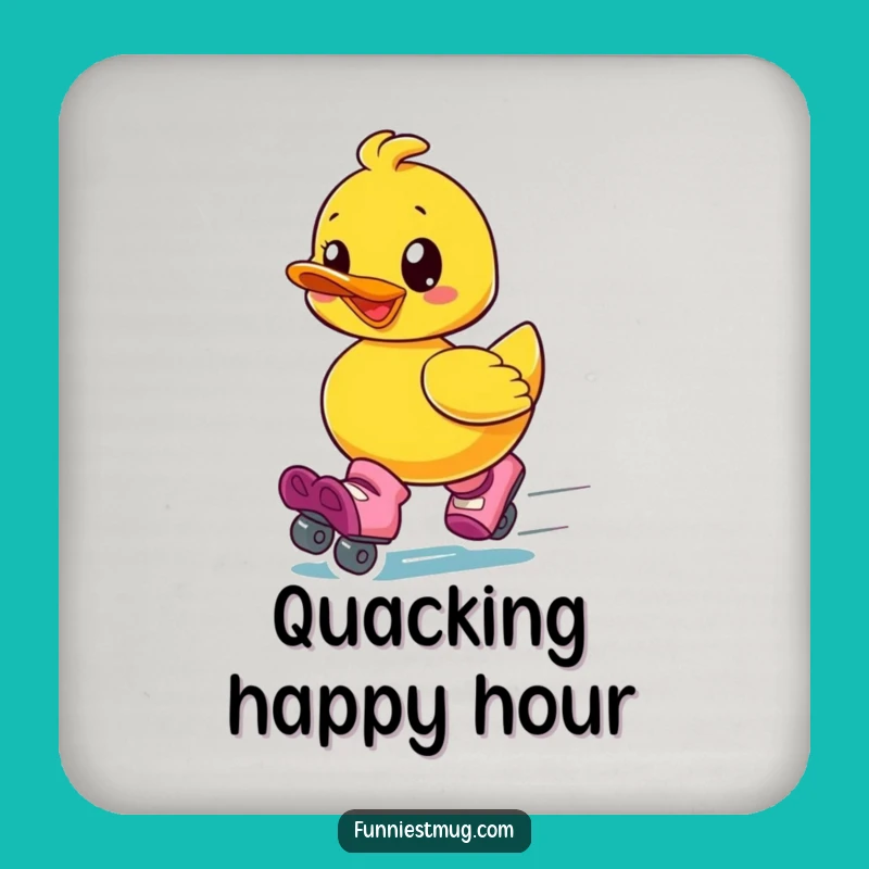 Funny Roller Skate Duck Coasters: Protect Surfaces with Joyful Speed