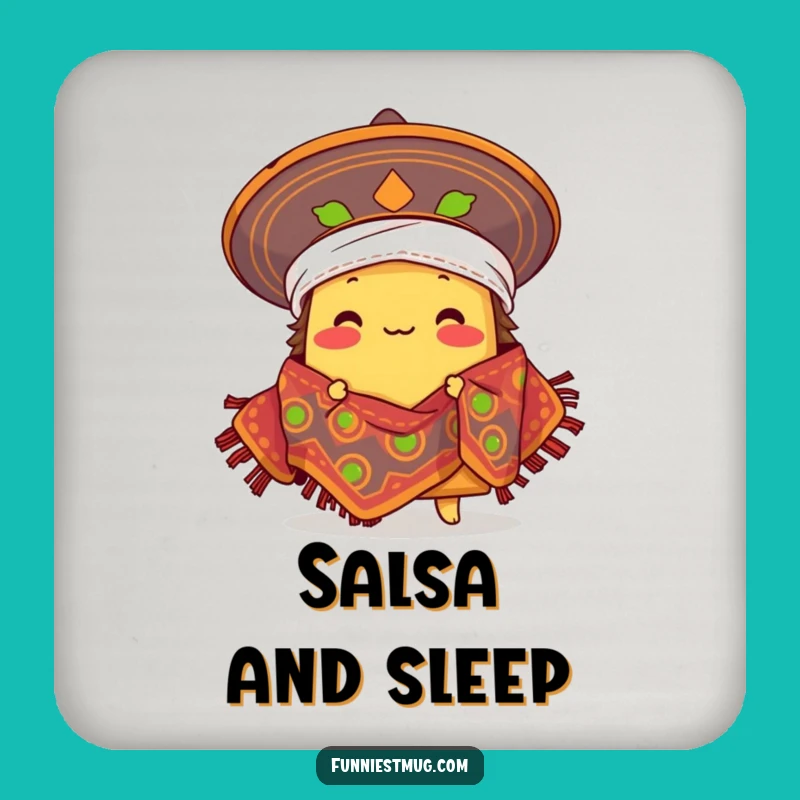 Funny Taco Fiesta Coasters: Protect Tables with Taco Charm