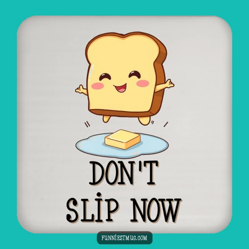 Funny Toast Jumping Butter Coaster: Protect Surfaces with this Hilarious Character