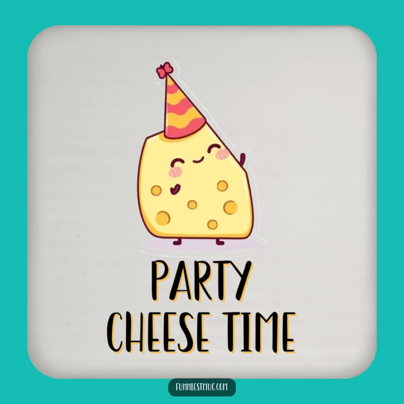 Funny Cheese Hat Drink Coaster: Protect Surfaces with Cheesy Party Flair
