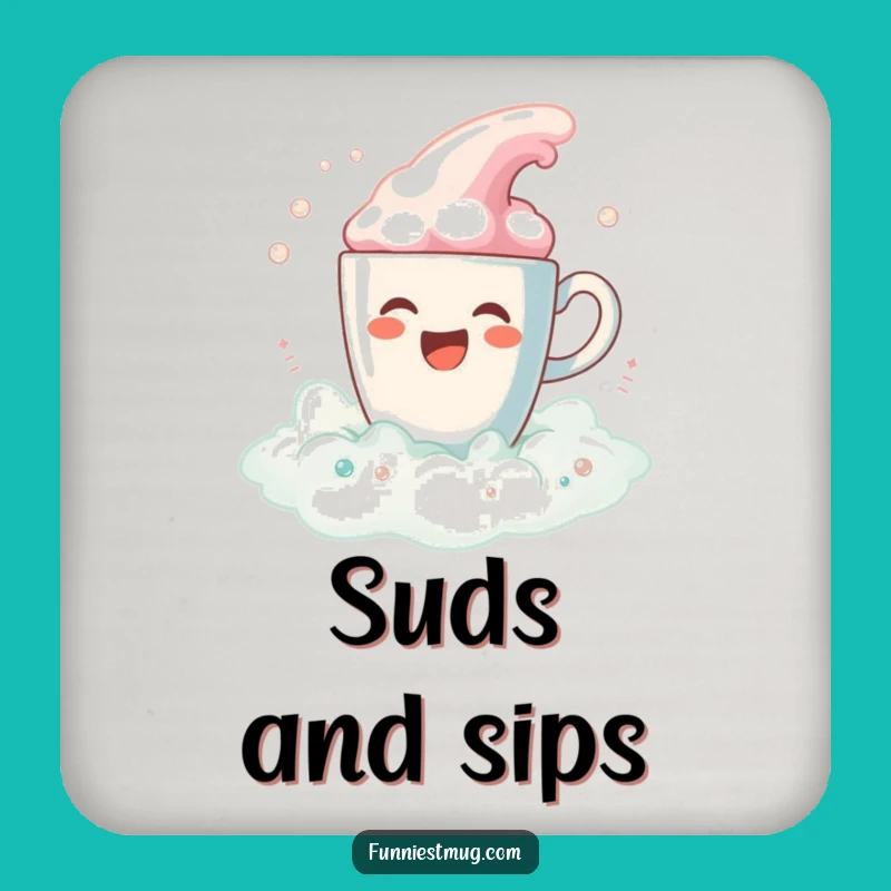 Funny Coffee Bath Spill Drink Coaster: Hilarious Table Protection