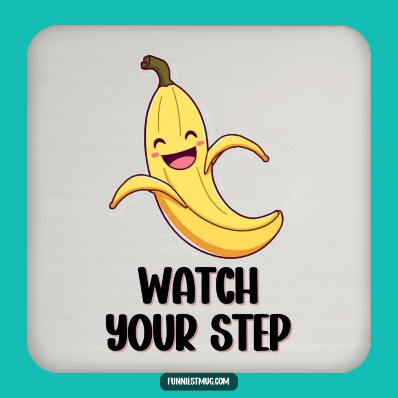 Funny Banana Peel Slip Coaster: Comedic Flair Decor, Chic Gift