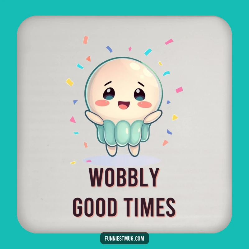 Funny Jelly Joy Coaster: Bewildered Buddy Guards Your Drink