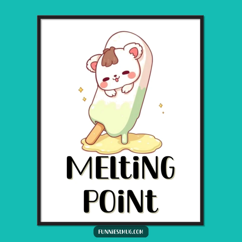 Funny Animal Chocolate Slip Poster: Hilarious Sweet Treat Art Print