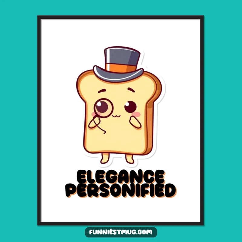 Funny Kawaii Toast Dapper Art - Bowing Gentleman Poster