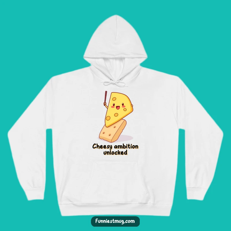 Funny Cheese Pole Vault Hoodie - Cozy and Hilarious Comfort for Food Fans