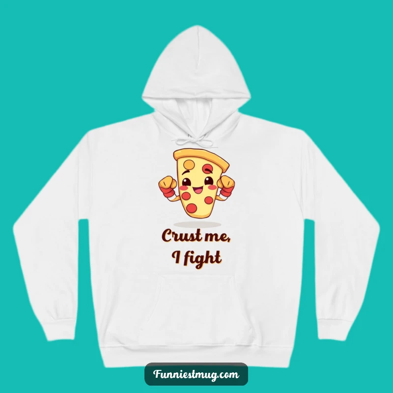 Cozy Funny Pizza Boxer Hoodie - Happy & Strong Character Hoodie Gift