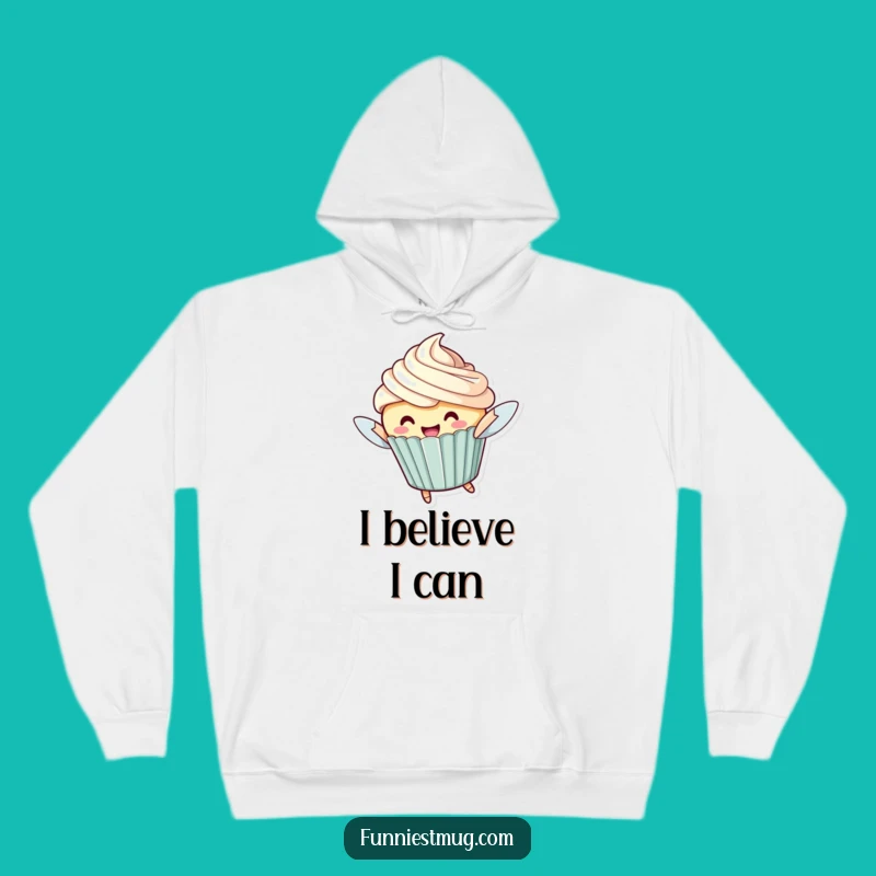 Funny Flying Cupcake Hoodie: Stay Cozy with Sweet and Comical Vibes