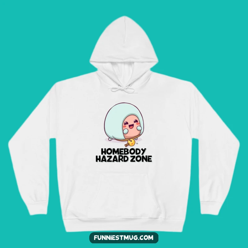 Funny Kawaii Slipper Tripping Hoodie: Cozy Comfort with Hilarious House Humor