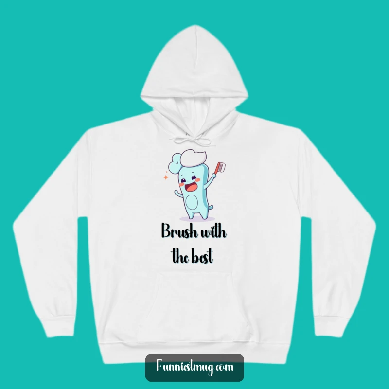 Funny Kawaii Toothbrush Hoodie: Cozy Up with Hilarious Dental Art