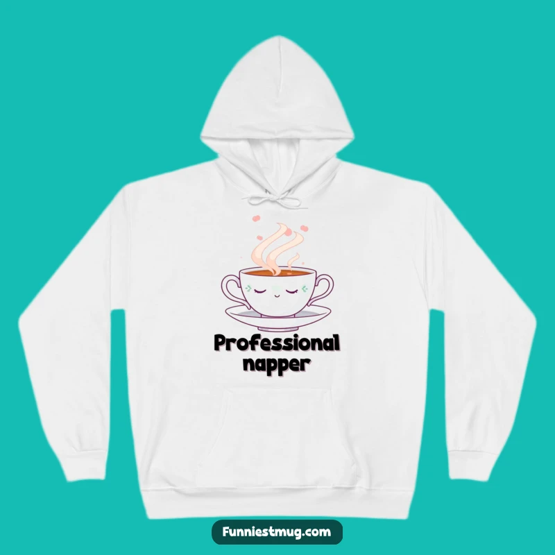 Funny Napping Teacup Hoodie: Cozy Steam Dream, Ultimate Comfort Gift
