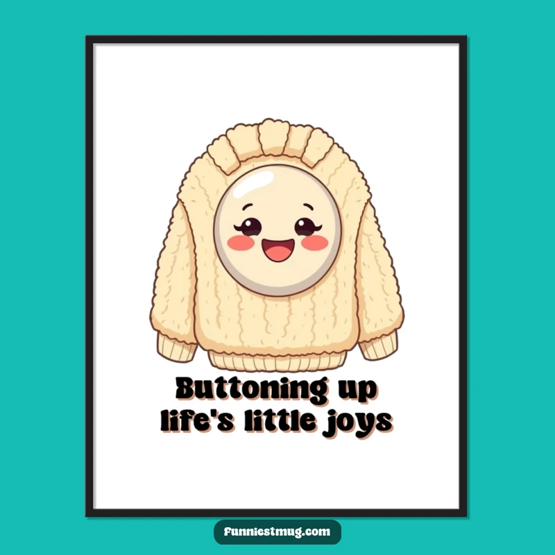 Free Printable Wall Art: Funny Button Sweater Decor - Hilarious Downloadable Art!