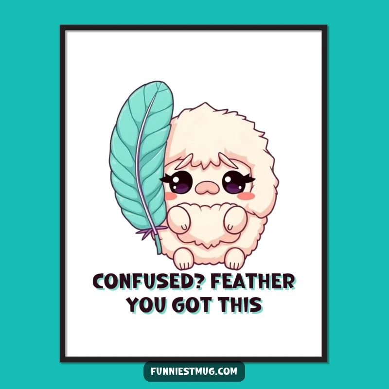 Free Printable Slipper Wall Art: Funny Confused Character Decor, Downloadable Humor