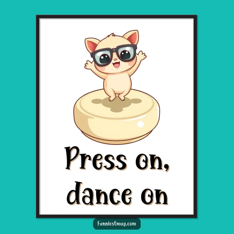 Free Printable Wall Art: Button Dancer, Funny Glasses, Downloadable Decor