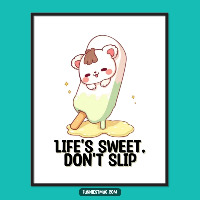 Free Printable Wall Art: Chocolate Slip Animal, Funny Downloadable Decor
