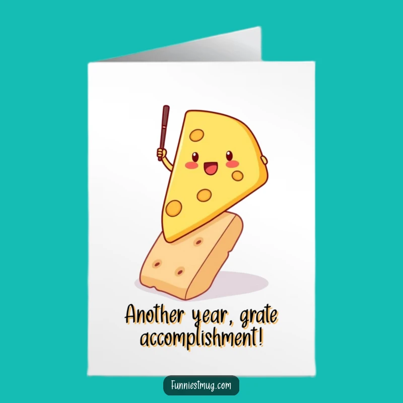 Free Printable Funny Birthday: Cheese Vaulting Card Downloadable Gift
