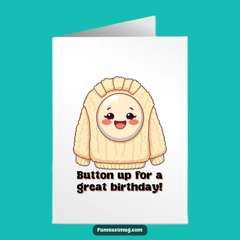 Free Printable Birthday Card: Funny Button Sweater - Hilarious Downloadable Gift!