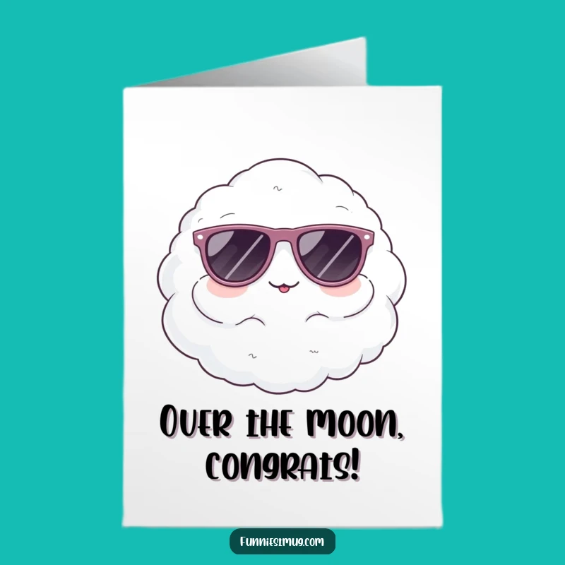 Free Printable Cloud Congratulations Card: Sunny Vibes Downloadable Gift