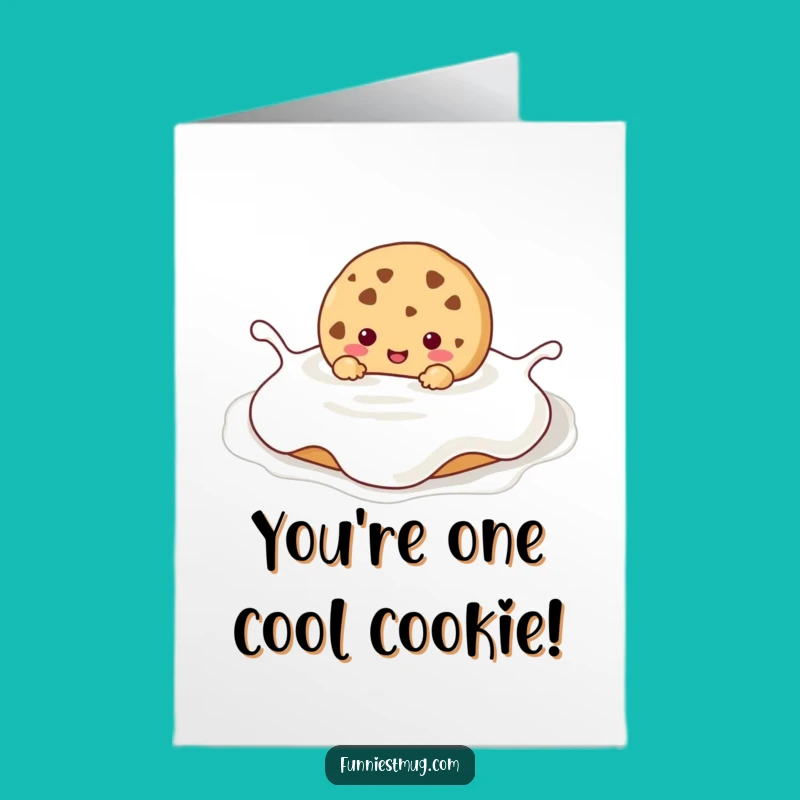 Free Printable Kawaii Cookie Congrats Card - Soaking in Success!