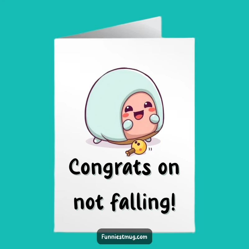 Free Printable Kawaii Slipper Congrats Card - Stumbling to Success!