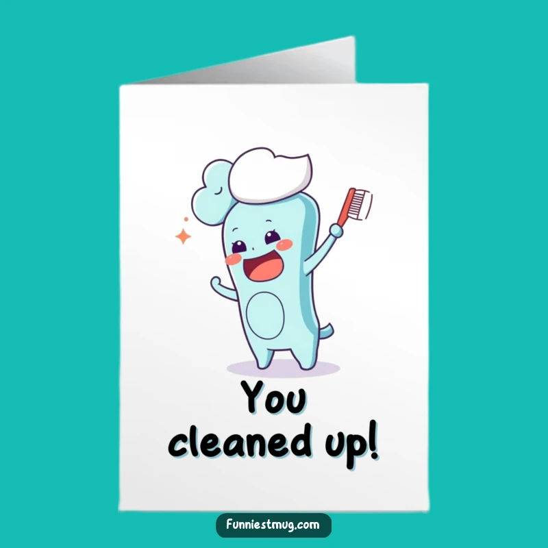 Free Printable Kawaii Toothbrush Cloud Congrats Card - Hilarious Downloadable Gift