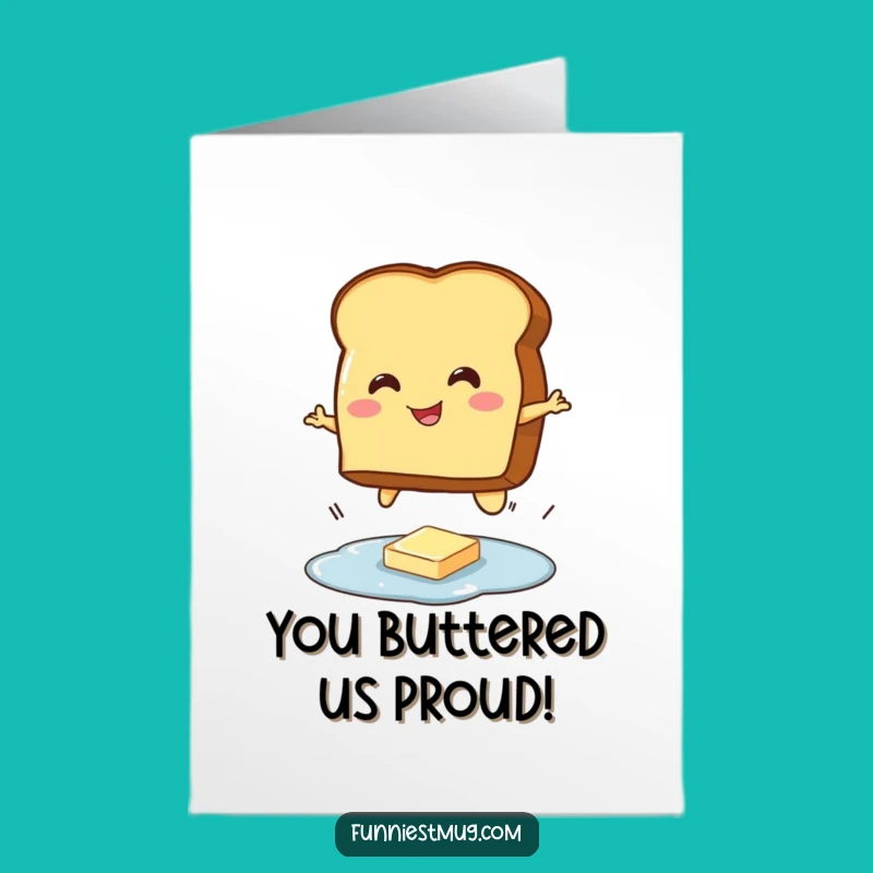 Free Printable Toast Congratulations Card: Funny Jumping Toast Downloadable Achievement Gift