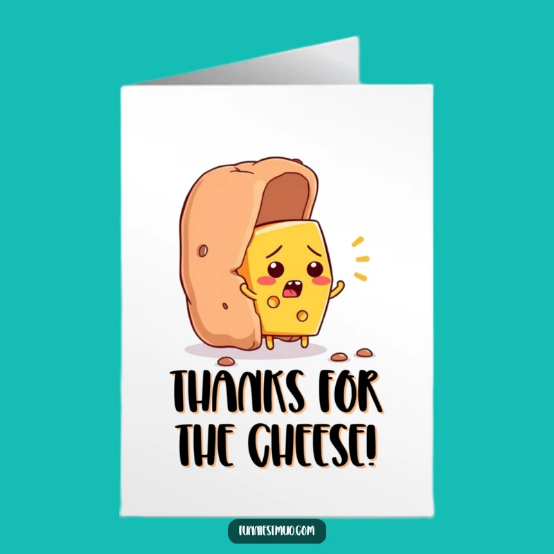 Free Printable Thank You Card: Cheesy Gratitude, Funny Downloadable Gift for Appreciation