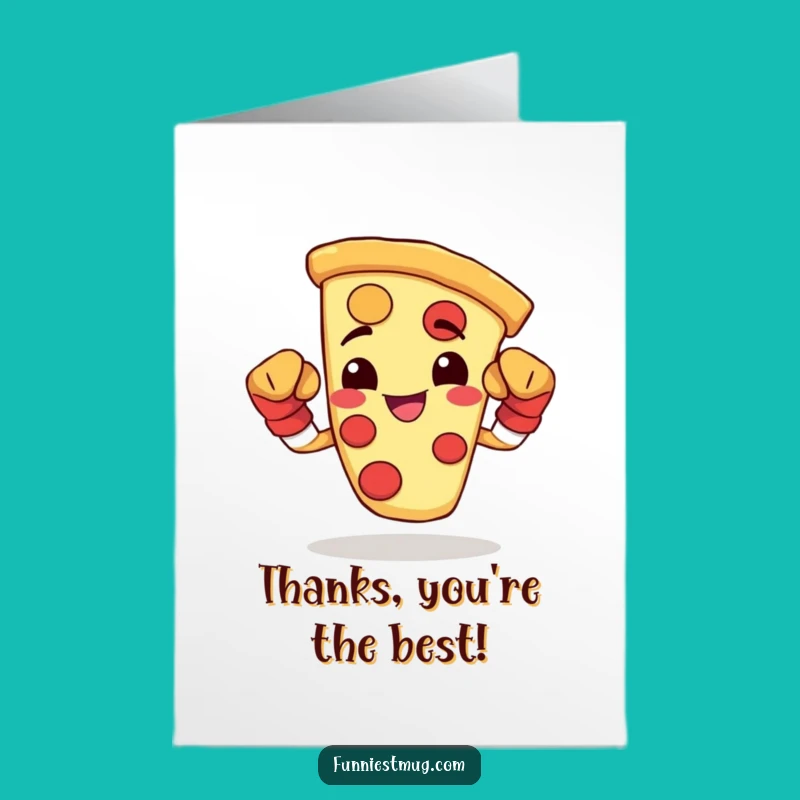 Free Printable Thank You Card: Pizza Boxer Thanks, A Funny Downloadable Gift