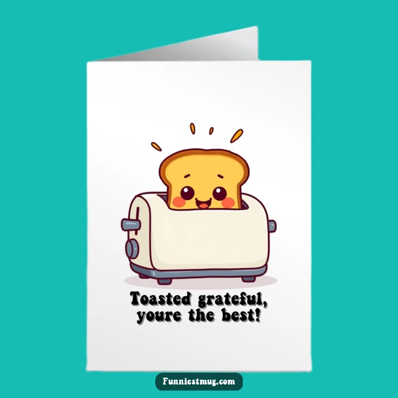 Free Printable Thank You Card: Surprised Toast - Funny Breakfast Downloadable Gift