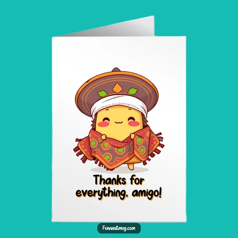 Free Printable Thank You Card: Taco Gratitude, Funny Festive Downloadable Gift